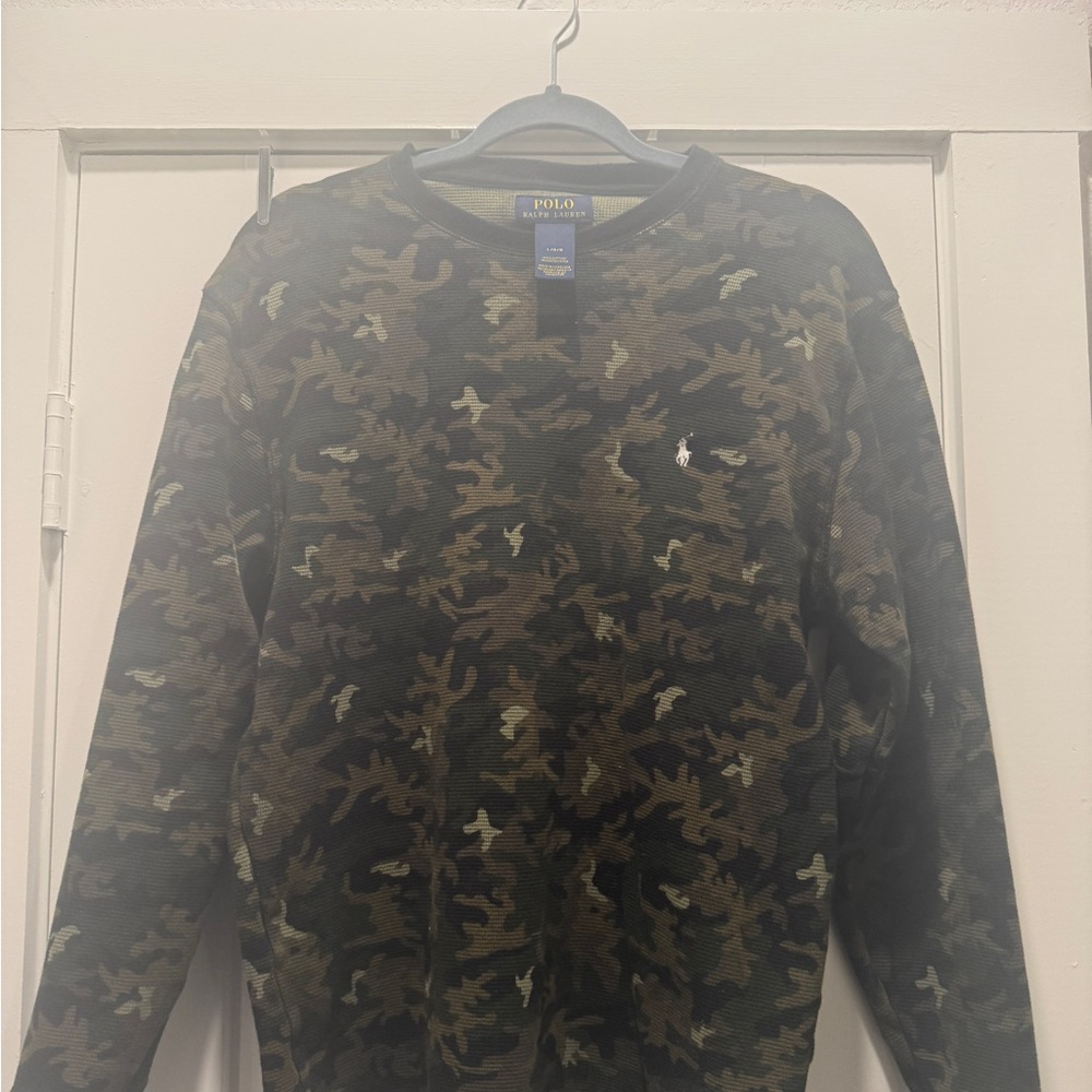Polo by Ralph Lauren Green and Brown Crewneck Sweater